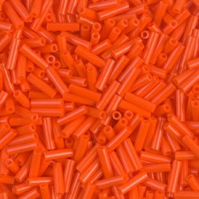 Miyuki Bugle 6mm Beads - Opaque orange 406